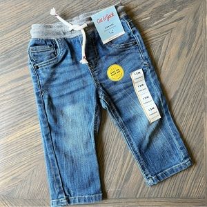 cat & jack straight stretch jeans w/ drawstring | 12 month